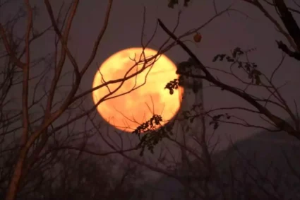 Lua alaranjada em Corumbá? Fenômeno pode revelar problema grave no ar da cidade!
