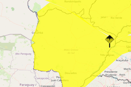 Tempestade coloca todo MS em alerta: chuva intensa, ventos fortes e risco de granizo