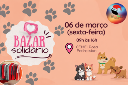 GAAV realiza nesta sexta (06) bazar solidário com roupas novas e preços baixos para ajudar animais resgatados