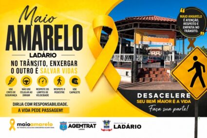 Maio Amarelo 2026 começa em Ladário com blitze, palestras e mobilização por um trânsito mais seguro