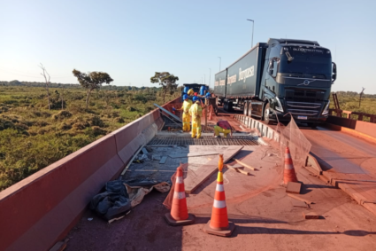 Ponte sobre o rio Paraguai terá interdição total neste domingo; veja horário e como fica o trânsito na BR-262