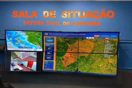 Alerta em Corumbá: chuva supera 80 mm em 24 horas e Defesa Civil monitora risco de alagamentos nesta segunda-feira